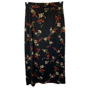 Susan Lawrence‎ Floral Maxi Skirt Women's Size Large Vintage Retro Nature Boho